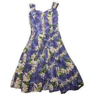 VTG Jade Fashions Hawaii Purple Floral Dress -‎ Women 2XL